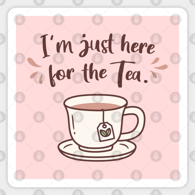 I'm Just Here For The Tea Doodle Sticker by rustydoodle